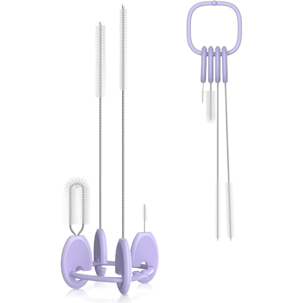 Yotime 4 in 1 standing straw and lid cleaner brush set front view