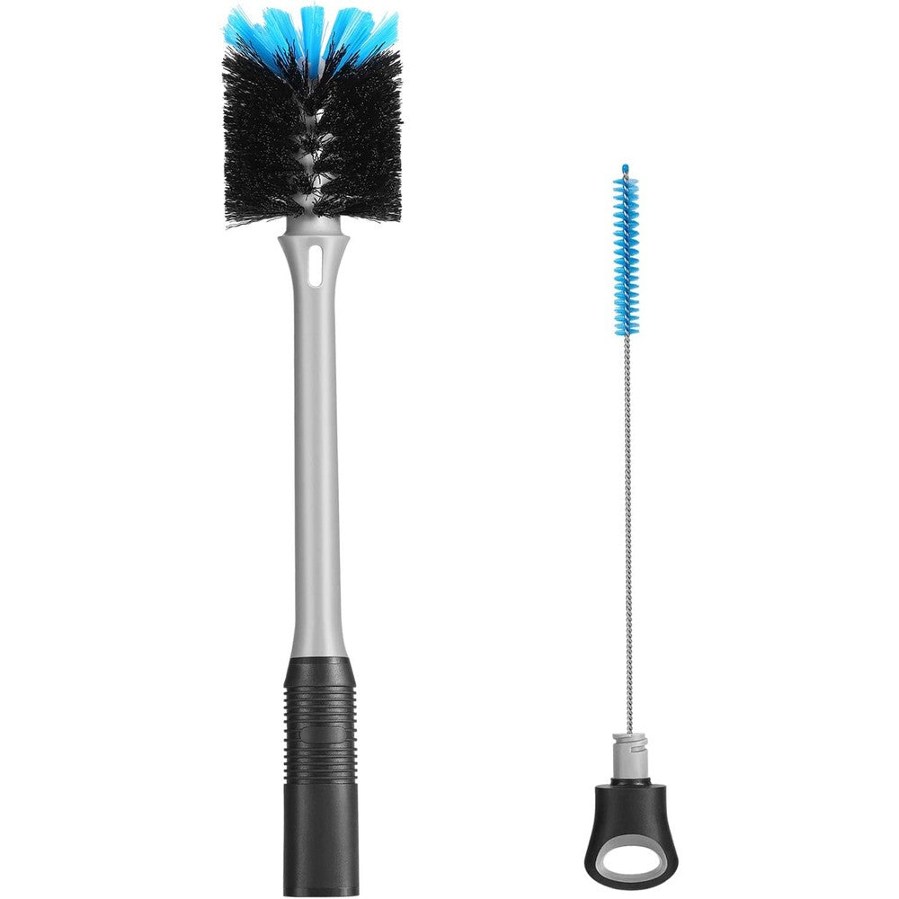 Mosolan 2-in-1 bottle brush front view with long handle.