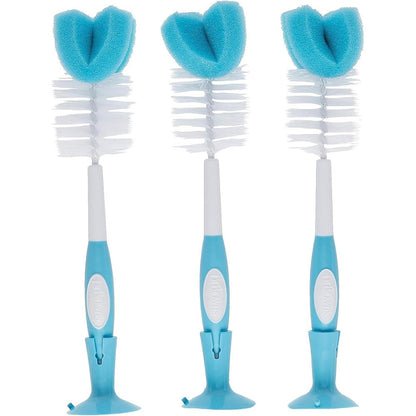 Dr. Brown's baby bottle cleaning brush set blue 3-pack