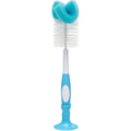 Dr. Brown's reusable sponge baby bottle cleaning brush front view in blue