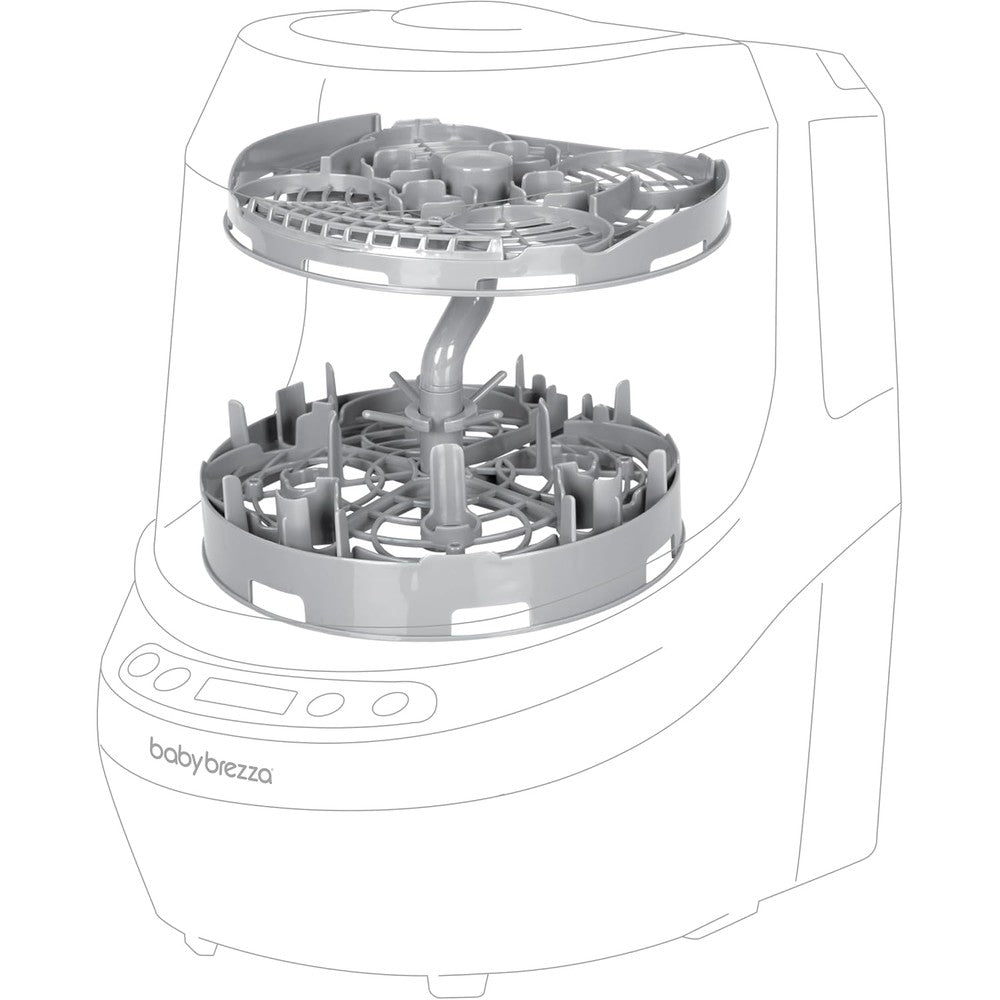 Baby Brezza Bottle Washer Pro Breast Pump Parts Rack front view