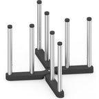 Laemyfyre retractable bottle drying rack front view on countertop