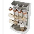 Ieek baby bottle drying rack grey and white vertical tower