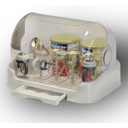 Zdolmy baby bottle drying rack and storage box front view