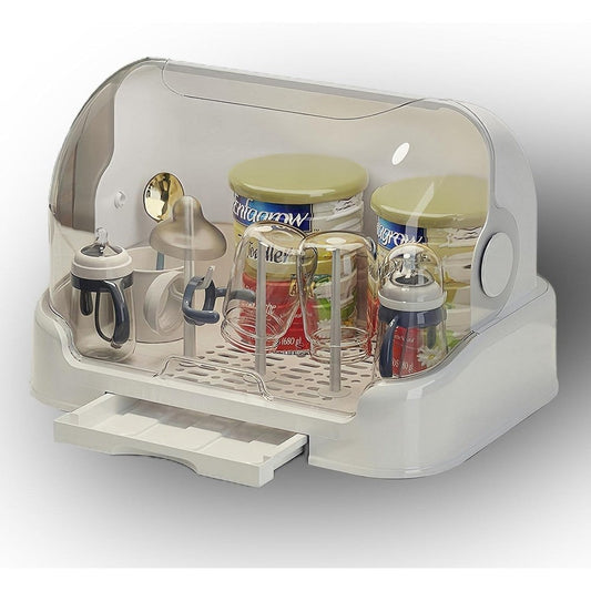Zdolmy baby bottle drying rack and storage box front view