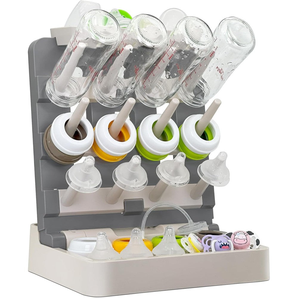 Vaijnath vertical baby bottle drying rack front view for countertop