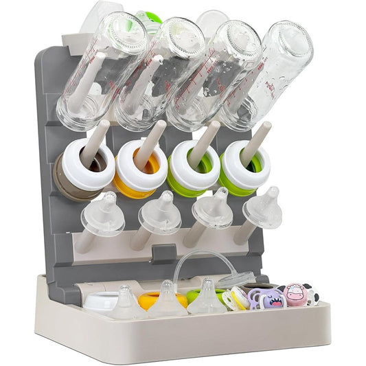 Vaijnath vertical baby bottle drying rack front view for countertop