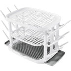 Greendadi 3-tier baby bottle drying rack front view on kitchen counter