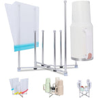 Goging stainless steel bottle and plastic bag drying rack front view