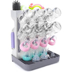 Zyloha baby bottle drying rack gray front view