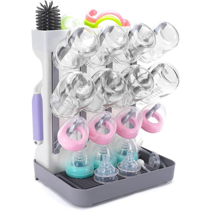 Zyloha baby bottle drying rack gray front view