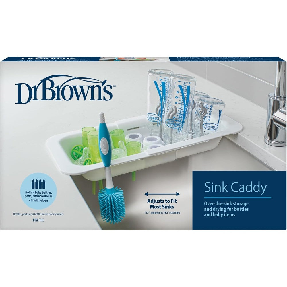 Dr. Brown's sink caddy for baby bottles front view