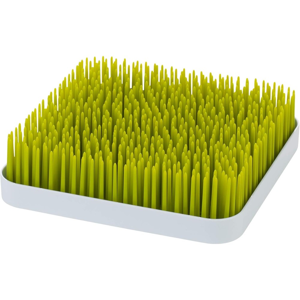 Boon Grass countertop drying rack green front view kitchen organizer