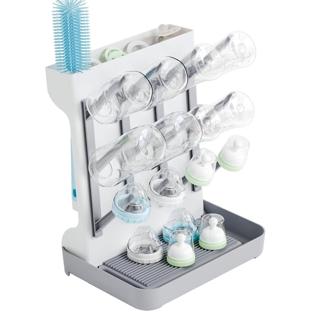SuoXing vertical baby bottle drying rack front view on kitchen counter