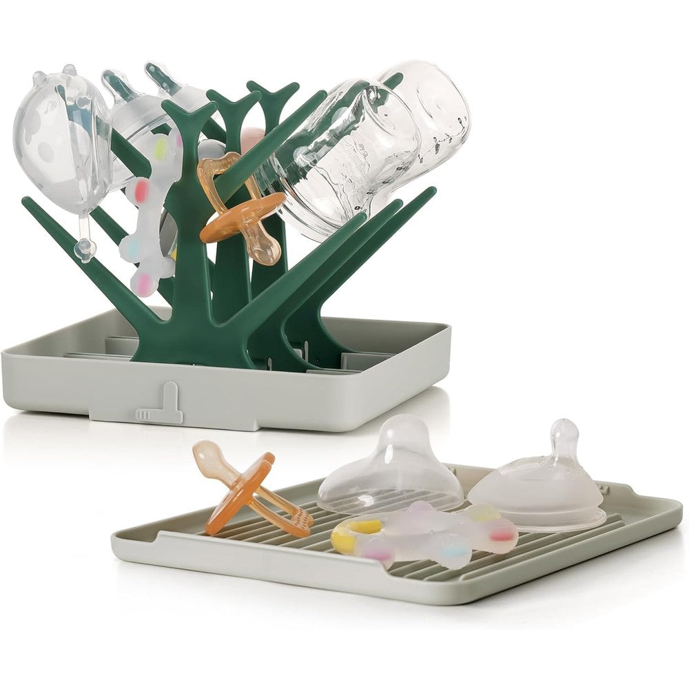 Haakaa portable baby bottle drying rack green front view