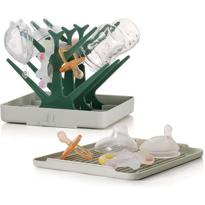 Haakaa portable baby bottle drying rack green front view