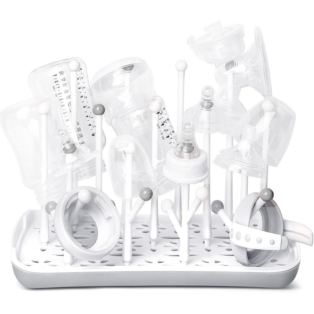 Termichy baby bottle drying rack with tray front view