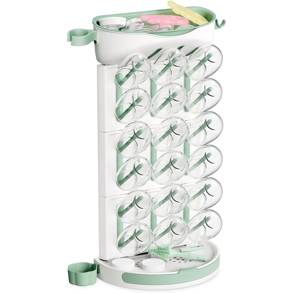 Momcozy Baby Bottle Drying Rack front view on kitchen counter