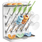 Lifewit Large Baby Bottle Drying Rack front view with 15 hooks