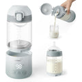 Grownsy portable detachable bottle warmer front view with digital display.