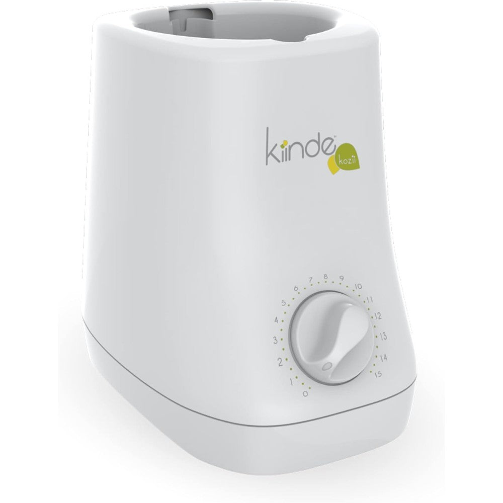Kiinde Kozii baby bottle warmer front view with timer dial