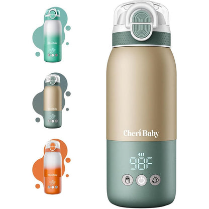 Cheri Baby portable bottle warmer front view with digital display