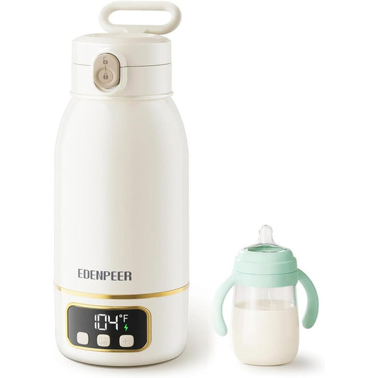 Edenpeer portable bottle warmer front view with digital display