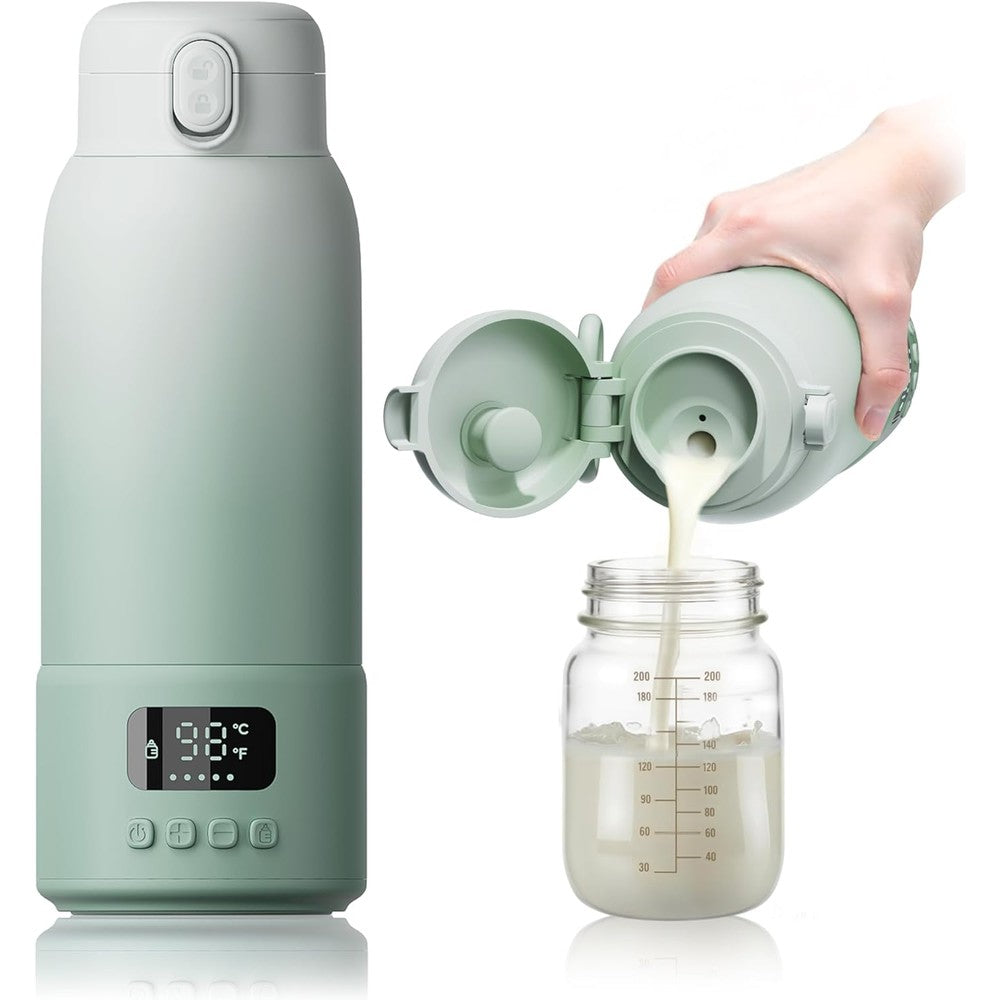 Chunyee portable bottle warmer front view in green color