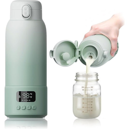 Chunyee portable bottle warmer front view in green color