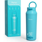 Paruu portable bottle warmer blue front view for travel
