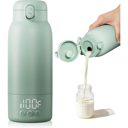 Edenpeer portable bottle warmer green front view for travel