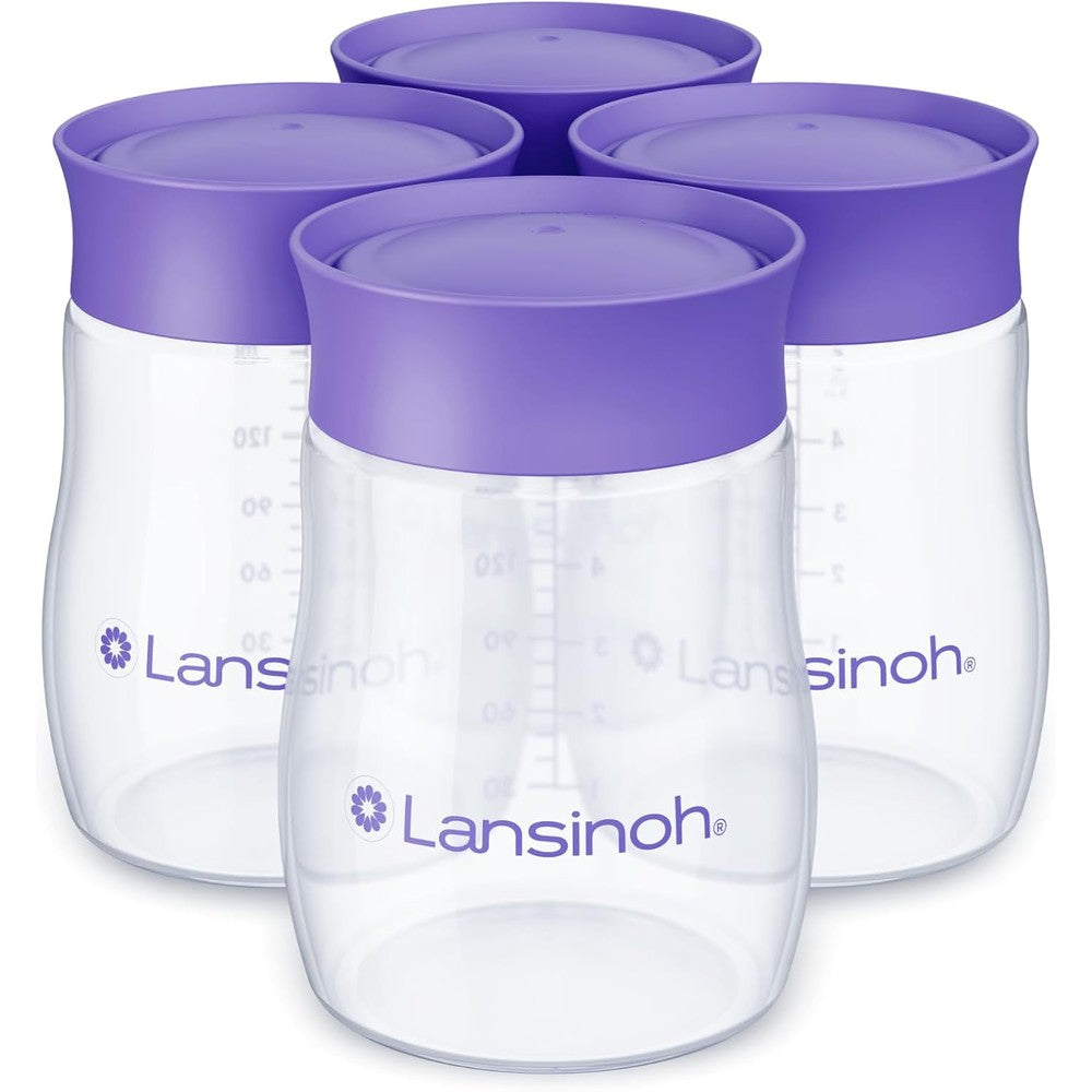 Lansinoh Breastmilk Storage Bottles 4-Pack front view