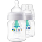 Philips Avent anti-colic baby bottle with Airfree vent front view