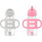 Dr. Brown's Milestones Wide-Neck Sippy Straw Bottle 2 Pack front view
