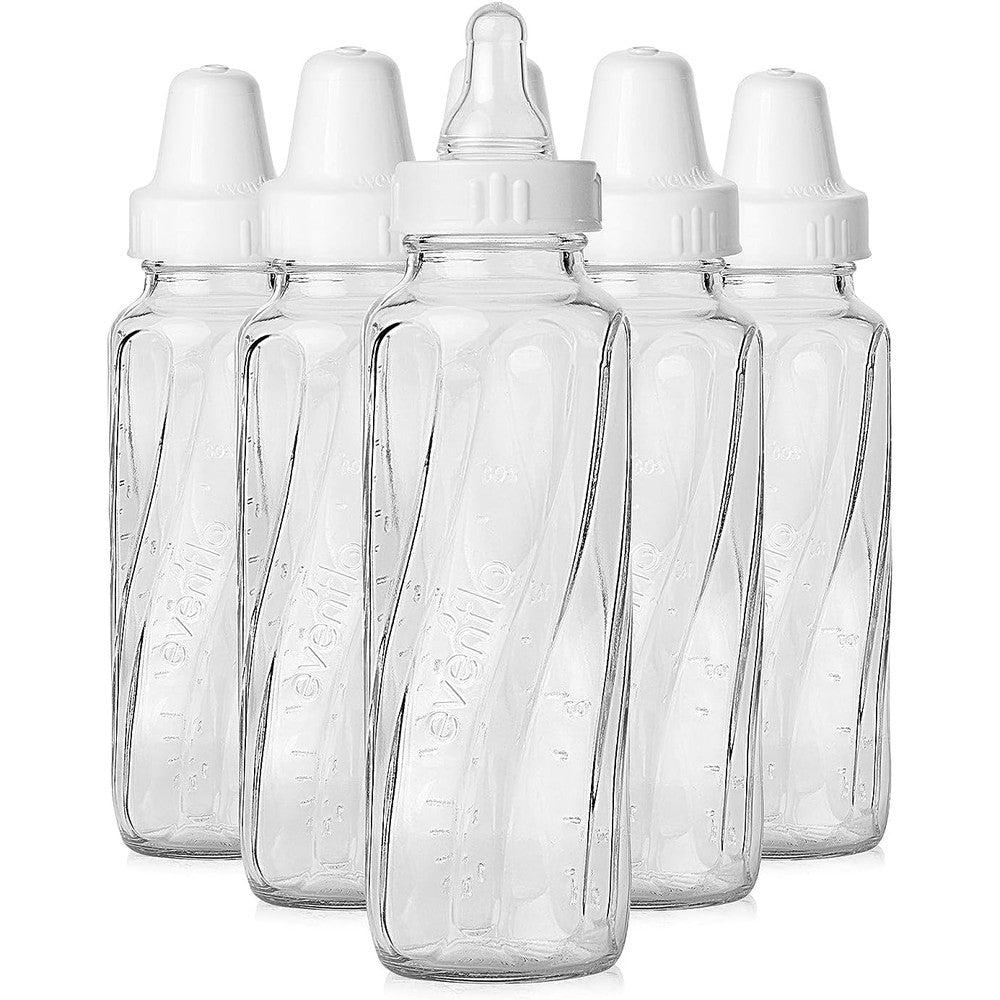 Evenflo Feeding Classic Glass Twist Bottles 8 Ounce front view