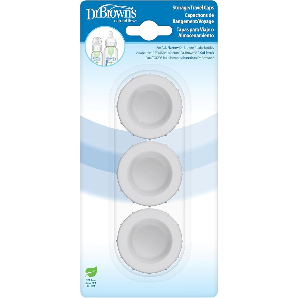 Dr. Brown's standard storage travel caps front view packaging