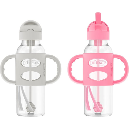Dr. Brown's Milestones Narrow Sippy Straw Bottle front view