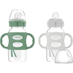 Dr. Brown's Milestones wide-neck sippy spout bottle 2-pack front view
