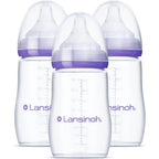 Lansinoh Anti-Colic Baby Bottles 3 pack front view