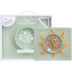 Ezpz Happy Bowl Sage front view on dining table