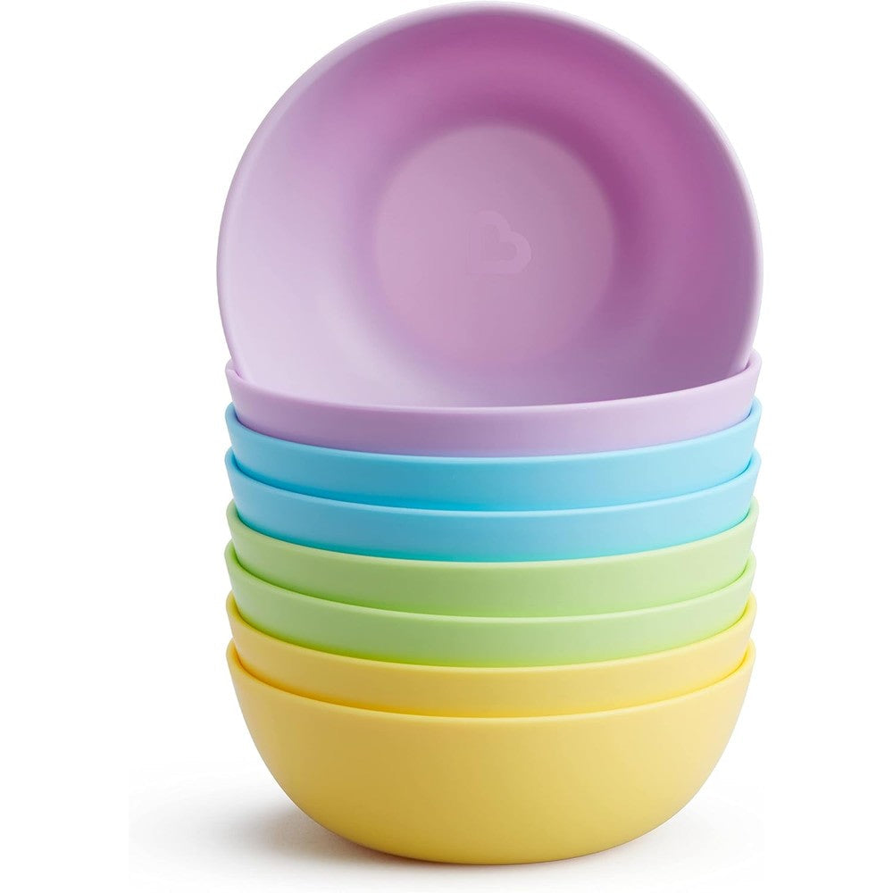 Munchkin 8-Pack Multi Baby and Toddler Bowls set front view