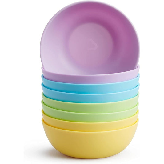 Munchkin 8-Pack Multi Baby and Toddler Bowls set front view