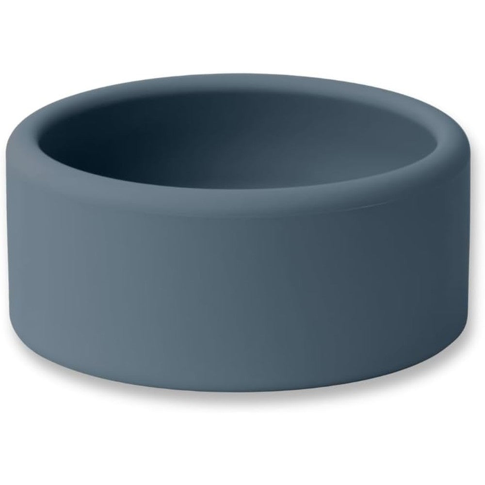 Aplainr solid silicone weighted bowl blue hour front view