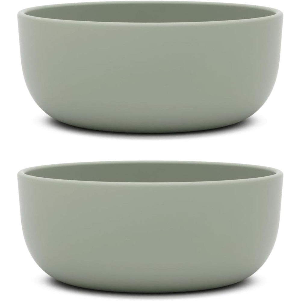 Lalo 2 pack silicone bowls with rigid core front view