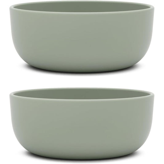 Lalo 2 pack silicone bowls with rigid core front view