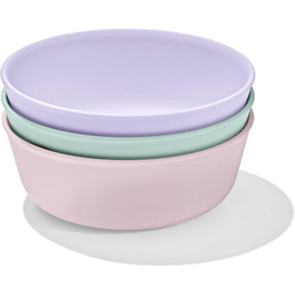 OXO Tot stackable bowl set 3pk light front view