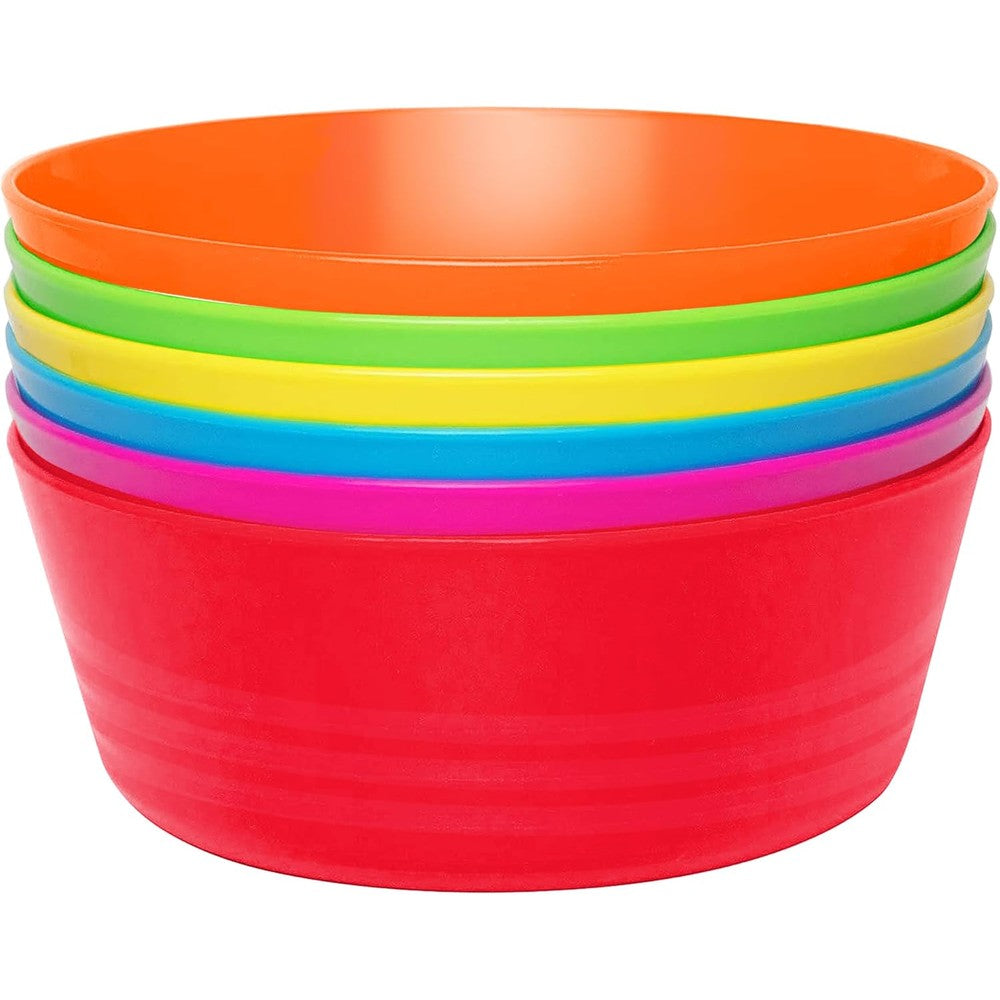 Plaskidy plastic toddler bowls set of 6 front view
