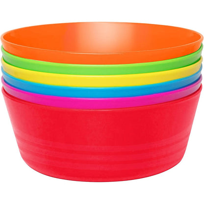 Plaskidy plastic toddler bowls set of 6 front view