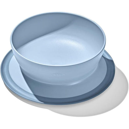 Oxo Tot Stick and Stay Suction Bowl in Dusk color front view