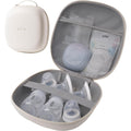 NCVI breast pump carrying case front view in beige hard shell travel bag